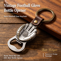 Décapsuleur Porte-clés Gant de Baseball Vintage en Métal Style Bronze Antique pour Fan de Sport, Ouvre-bouteille, Accessoire de Bar, Cadeau