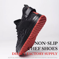 Chaussures de Chef CHUDUN en Dentelle Imperméables, Respirantes et Antidérapantes, avec Tige en Maille Volante Hiver, Doublure Polaire Haut de Gamme pour Cuisine, Anti-Odeur, Noires