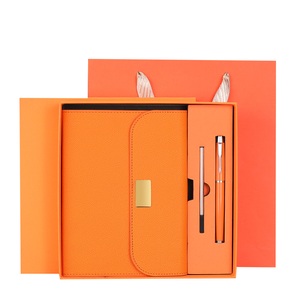 <span class=keywords><strong>Journal</strong></span> Hardcover Planer gefüttert Custom ized PU Lederbezug Büros Sublimation Notebook Papier Briefpapier Geschenkset 2024 mit Stift - Product Image 3