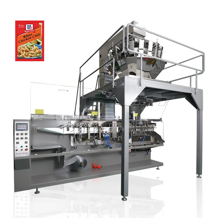 Máquina de embalagem de sal e creme de mesa de alta velocidade para batatas fritas de banana, farinha de trigo e milho