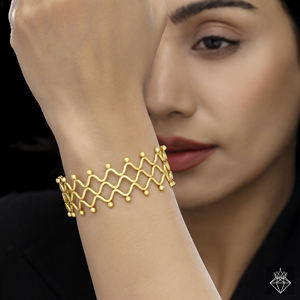 กำไลข้อมือแฟชั่นสำหรับผู้หญิงสร้อยข้อมือทองเหลืองชุบทองสำหรับวันครบรอบ - Product Image 1