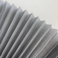 Malla plisada de poliéster recubierta de PVC 18x16 de suministro directo de fábrica FRS, malla plisada de poliéster PVC de 3.7m para mosquiteras plisadas
