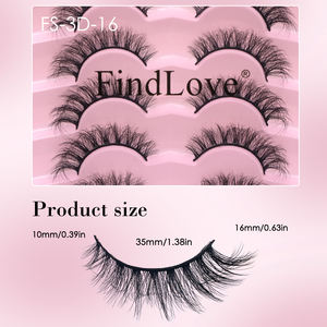 <span class=keywords><strong>7</strong></span> paires de faux cils <span class=keywords><strong>en</strong></span> vison synthétique avec logo personnalisé, fournisseur de cils entiers, 3D, volumineux, longueur mixte, courbure D, volume, faits à la main - Product Image 4