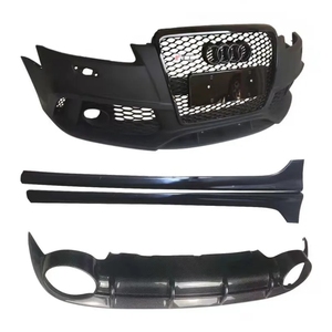 Runde Sửa Đổi Rs6 Phụ Tùng Ô Tô Cho <span class=keywords><strong>Audi</strong></span> <span class=keywords><strong>A6</strong></span> Phía Trước Bumper Lưới Tản Nhiệt Bên Váy Phía Sau Khuếch Tán Xả Mẹo PP Chất Liệu Bộ Dụng Cụ Cơ Thể 05-11 - Product Image 5