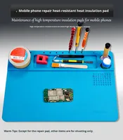 reparación móvil, resistente al calor, alfombrilla antiestática para teléfono electrónico, alfombrilla de soldadura de silicona