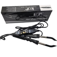 Connecteur d'extension capillaire à fusion de kératine de qualité supérieure, double modèle, pointe chauffante thermostatique pour un lissage parfait en salon