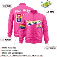 Blouson Bomber Personnalisé Léger Coupe-Vent Entièrement Zippé avec Nom et Numéro Brodés Unisexe Adulte Décontracté Printemps
