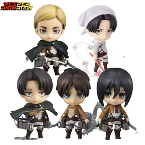 2023 Novo Ataque No Titan Final Parte 3 Set Figura Móvel Figma Toy Modelo Mikasa Levi Eren Jaeger Ataque No Titan Action Figure