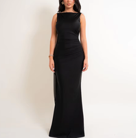 Robe de soirée élégante pour femme, sexy, ajustée, dos nu, avec rubans, vente en gros, robe décontractée, tricot, fabricant de vêtements personnalisés pour filles