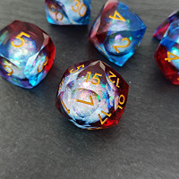 Lot de 7 dés en résine multi-faces, personnalisables avec votre marque, idéaux pour les jeux de rôle de table DND
