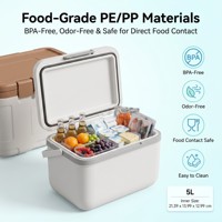 Glacière portable OEM 5L-50L en PE, EPS, PP, conservation de la glace 48H, sans BPA, pour camping, pêche, plage, pique-nique, stockage au froid