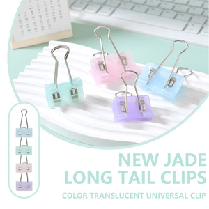 Sắt Cuốn Sách Clip Với Đuôi Dài Dovetail Thiết Kế Đầy Màu Sắc Tập Tin Kiểm Tra Giấy Clip Cho Các Trường Học Nguồn Cung Cấp Số Lượng Lớn Cố Định Tài Liệu Kẹp - Product Image 4