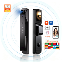 Serrure de porte intelligente avec caméra, reconnaissance faciale 3D, empreintes digitales, Wifi Tuya, serrure biométrique intelligente, serrure de porte entièrement automatique, serrure numérique intelligente