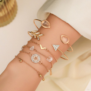 Bracelet vintage avec pendentif <span class=keywords><strong>papillon</strong></span>, perles, strass et roses, chaîne cubaine, pour femme, vente en gros de bijoux - Product Image 2