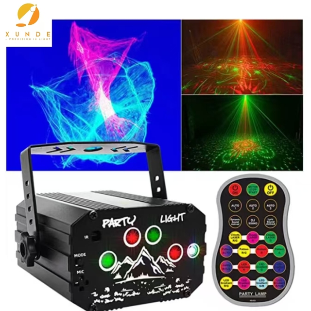 LED Sound Activated Beam Lights Strobe Projector DJ Disco Party Lights IP54 Rated DMX512 Control
