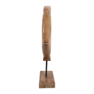 Statuetta di pesce in legno intagliata a mano, scultura in legno di mango per decorazioni per la casa, soggiorno, ufficio, scrivania. - Product Image 3