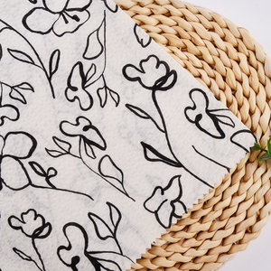 Tùy Chỉnh Dệt Muối Shrank Nhăn Nhẹ Tự Nhiên Hoa Cotton Thoáng Khí Kỹ Thuật Số In Vải Cho Cô Gái Chàng Trai Túi - Product Image 1