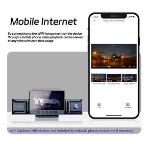 Dash Cam 360° con <span class=keywords><strong>4</strong></span> Obiettivi 1080P °   Dash Cam per Auto con Visione Notturna WiFi, Schermo IPS da 3 Pollici, Modalità Parcheggio 24 Ore e Sensore G - Product Image 4