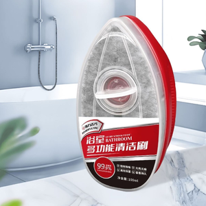 Wholesale Dropshipping Multi-use Washroom Stain Removal Cream Strong Limescale <b>Cleaner</b> Glass Shower Cleaning Brushes <b>Plastic</b> - Product Image 3