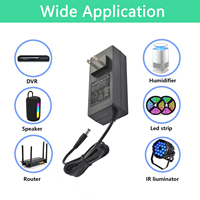 AC 100-240V DC 12V 24V güç duvar adaptörü 12V 5A 60W 65W PC malzeme güç kaynağı için LED ışık & CCTV amplifikatör