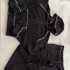 Conjunto de 2 Piezas de Alta Calidad para Mujer, Sudadera con Capucha y Pantalones Deportivos, Tejido de Algodón Tipo Waffle, Ideal para Mujeres Altas, Ecológico, Ropa de Estar en Casa - Product Image 3