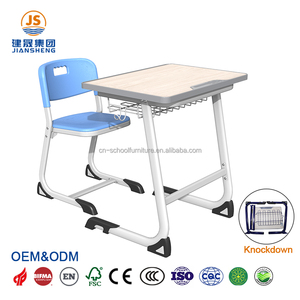 Ensemble de bureau et chaise d'écolier K12 en métal et plastique PP, robuste, écologique, pliable et réglable - Product Image 2