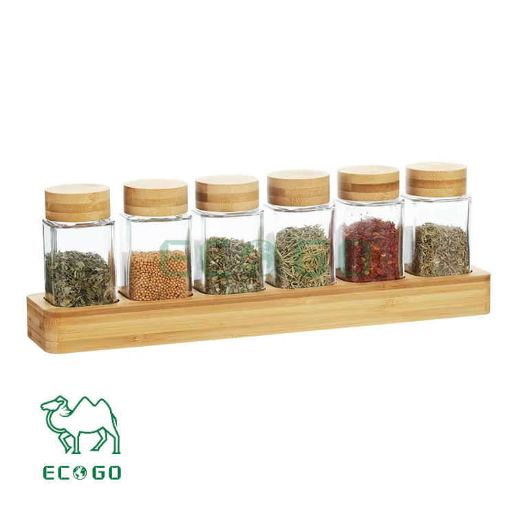 6 Jars Spice Rack Set