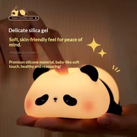 Lampe à clapet en silicone Panda, veilleuse pour enfants, cadeau de chevet, jouet lumineux créatif