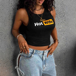 <span class=keywords><strong>Camiseta</strong></span> Corta sin Mangas para <span class=keywords><strong>Mujer</strong></span>, Estilo Y2K, Sexy, Ajustada, con Estampado Gráfico, <span class=keywords><strong>Cuello</strong></span> en U, Estilo Urbano de los 90, <span class=keywords><strong>Camiseta</strong></span> Básica de Verano - Product Image 2