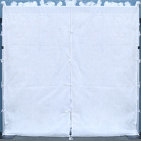 Nouvelle toile de fond murale en tissu plume 3D blanche, rideau roulant, fleurs artificielles pour mariage, décoration de fête de la Saint-Valentin, style moderne