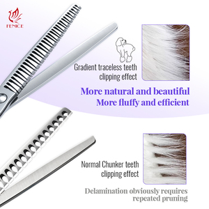 Fenice VG10 acier 7 pouces 3D <span class=keywords><strong>dégradé</strong></span> dents sans trace <span class=keywords><strong>ciseaux</strong></span> de toilettage <span class=keywords><strong>pour</strong></span> animaux de compagnie chien toilettage Chunker <span class=keywords><strong>ciseaux</strong></span> amincissement 70% - Product Image 4