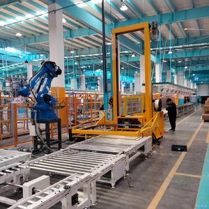 Machine d'emballage de palettes en ligne, moteur 380V, cylindre, haute productivité, ligne d'emballage automatisée pour entrepôt, film plastique pour - Product Image 3