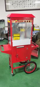 التجارية الدائمة سينما الشارع استخدام آلة صنع الفشار مع عربة سقف/شقة أعلى ماكينة إعداد الفشار مع عجلة حامل - Product Image 4