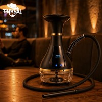 Vase à chicha électrique portable rechargeable Rykoal avec écran tactile LED, kit complet de chicha électronique chauffée