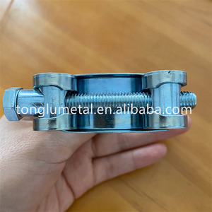 Penjepit selang t-baut kustom tugas berat klem tabung dapat diatur baja tahan karat 304 atau penjepit besi berlapis seng - Product Image 4