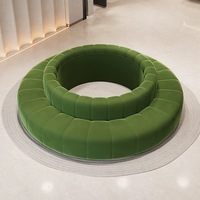 Modernes Design Luxus-Hotel-Lobby Hochzeitsempfangshalle Weiches und Bequemes Samt-Rundsofa