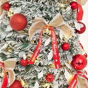 Albero di Natale Artificiale Pre-Decorato Pieghevole per Decorazioni Festive (Rosso, Rosa e Bronzo) - Product Image 3