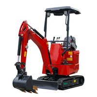 Mini-excavatrice HS26 avec chenilles en caoutchouc et accessoires hydrauliques pour petits projets de construction