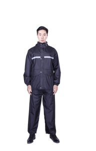 Conjunto de Traje Impermeable Azul Marino para Exteriores con Logotipo Personalizado, Chaqueta y Pantalones con Capuchas Desmontables - Product Image 3