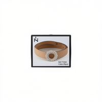 Cinturón redondo de PU con hebilla de diamantes para mujer, accesorios de moda.