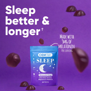 Gummies OEM 5mg pour le sommeil au mélisse, supplément botanique de <span class=keywords><strong>magnésium</strong></span> et de vitamine <span class=keywords><strong>D</strong></span>, mélatonine pour le sommeil, l'humeur et la relaxation - Product Image 4