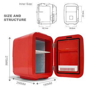 Offre Spéciale <span class=keywords><strong>rouge</strong></span> coloré rétro personnalisé Potable maison voiture 4L beauté soins de la peau boisson réfrigérateur Mini réfrigérateur - Product Image 4