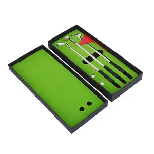 Minigolf Set Golf Pen Mini Desktop Geschenke Stifts piel mit Putter Green Golf Pens