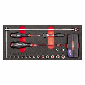 Juego de Herramientas Usag 519 M 273 con Estuche de Esponja Bicolor 415x188x45 mm para Tareas de Reparación de Precisión - Product Image 1