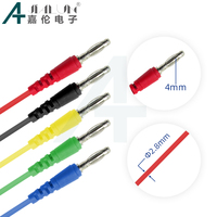 JIALUN Câble de test électrique multimètre à double extrémité en cuivre, fiche banane en silicone 4 mm mâle-mâle