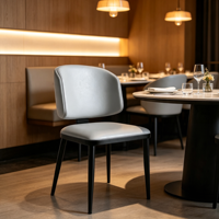 Chaise de salle à manger ergonomique en cuir PU imperméable et résistant aux taches, durable et écologique pour la maison, le salon et la cuisine