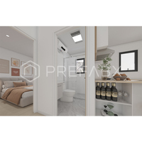 Maison préfabriquée PrefabX House Flip Classic-B, maisons vertes imperméables, mini-maison préfabriquée pour usage en appartement
