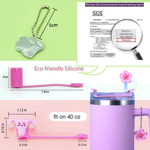 Khuyến mại Keyring với 8/10 mét Silicone rơm Topper y tế bác sĩ và Viện trợ đầu tiên Kit phim hoạt hình Keychain cho 40oz cup Tumbler - Product Image 2