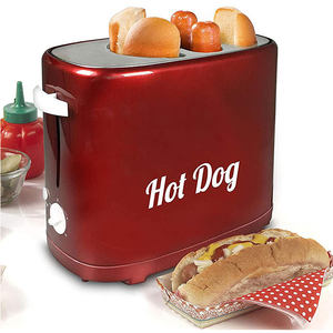 229066 650W 2 Slot Hot Dog Bun Toaster Hot Dog Toaster with <strong>Mini</strong> <strong>Tongs</strong> - Product Image 1