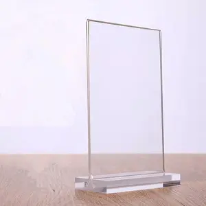 Pull Type Horizontal A4 A5 A6 Sizes Clear Acrylic Sign Holder Display Stand/Acrylic Menu Perspex Poster Sign Display